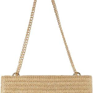 Women's Straw Shoulder Bag Woven Clutch Purse Boho Beach Handbag